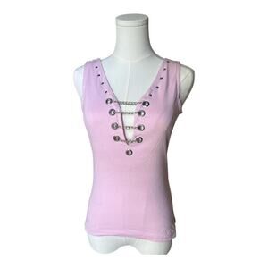 Y2k baby pink tank top
